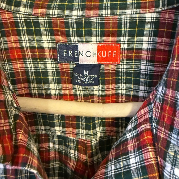 French Cuff Red and Green Plaid Midi Dress - Picture 2 of 2